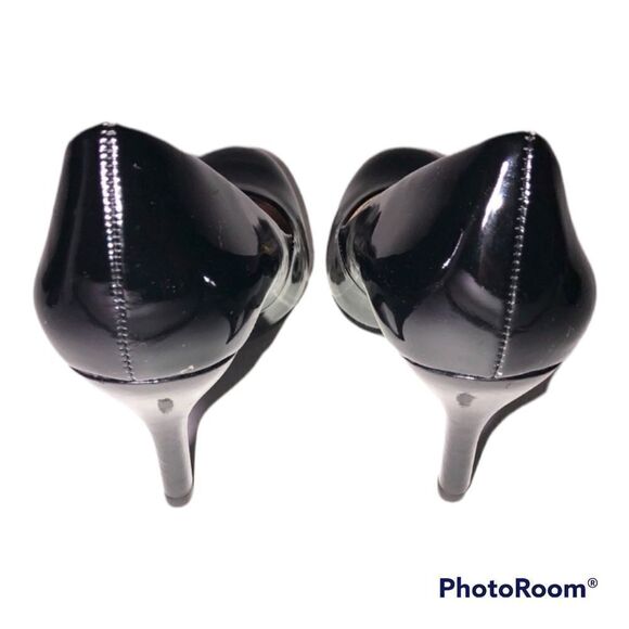 Mootsies Tootsies Glossy Black Heels Round Toe Classic & Timless - Picture 2 of 12
